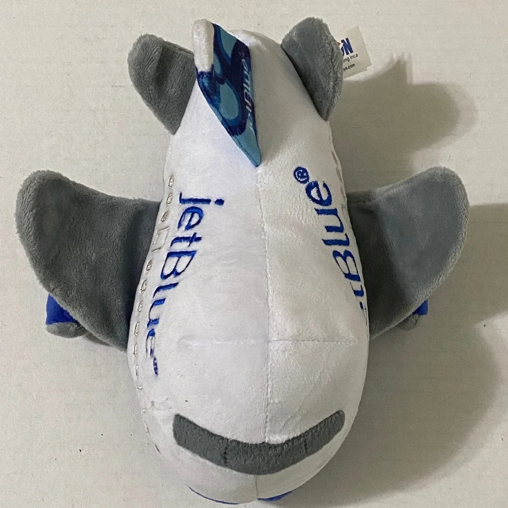 Daron JetBlue Airplane Plush Soft Toy White Blue Collectible Aviation 2021